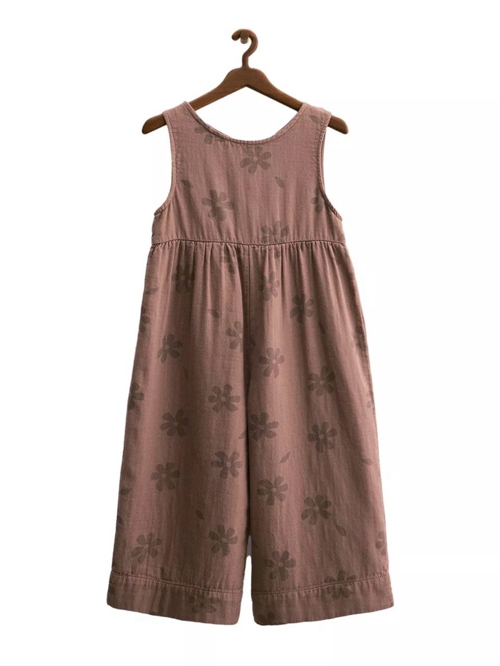 Zara Girls Timeless Floral Jumpsuit Brown Size 6